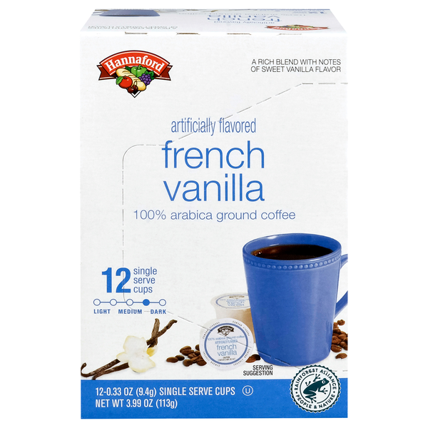 Hannaford French Vanilla Medium-Dark Roast Single Serve Coffee Cups