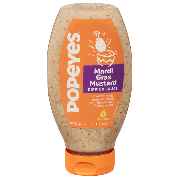 Popeyes Medium Mardi Gras Mustard Dipping Sauce