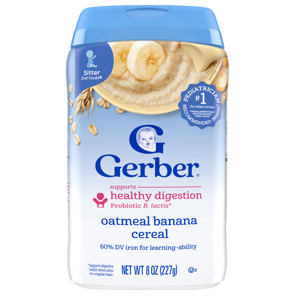 Gerber 2nd Food Probiotic Oatmeal Banana Baby Cereal