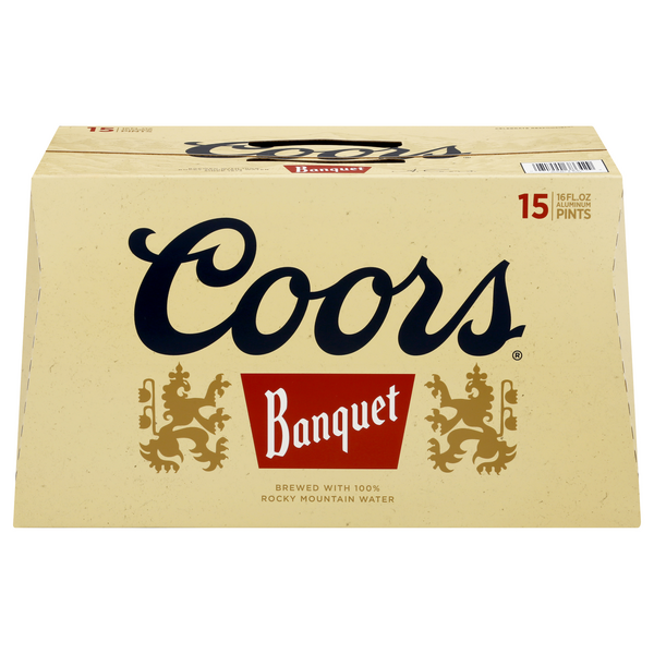 Save on Coors Banquet Beer Aluminum Pints 15 pk Order Online Delivery