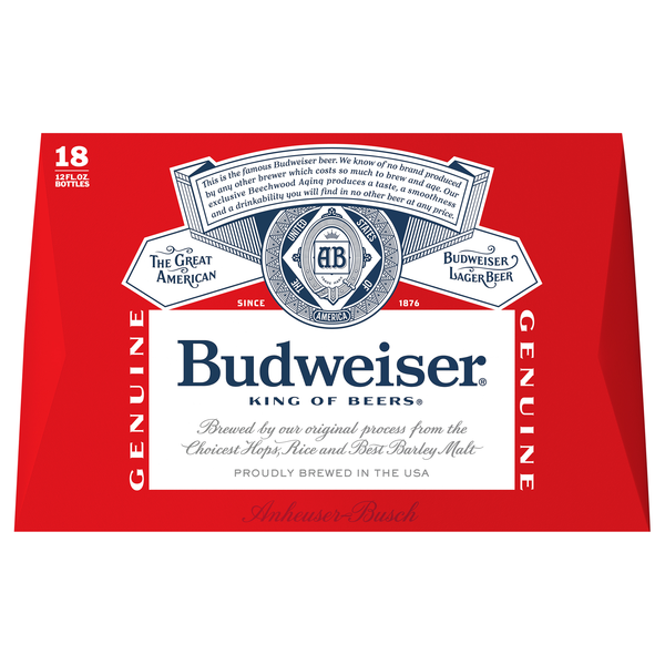 Budweiser Beer - 18 pk