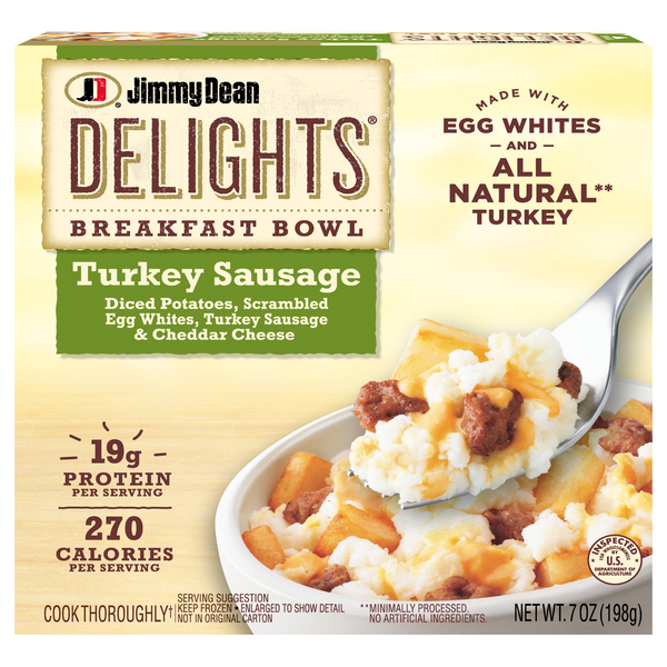 Jimmy Dean Delights Turkey Sausage Breakfast Bowl Frozen Meal