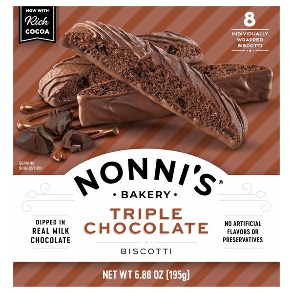 Nonni's Triple Chocolate Biscotti - 8 ct