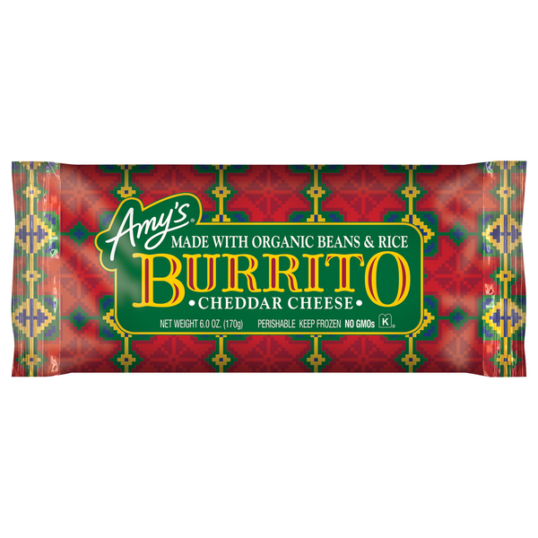 Amy's Organic Cheddar Cheese Burrito Frozen