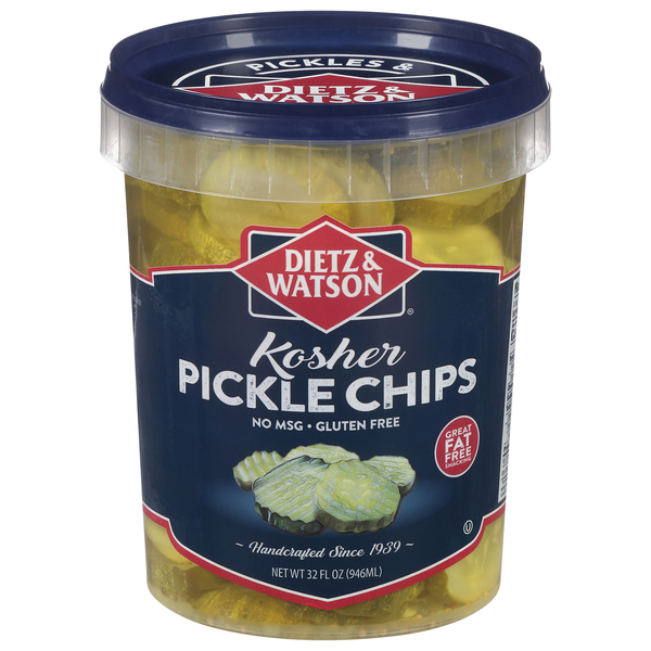 Dietz & Watson Kosher Pickle Chips Refrigerated