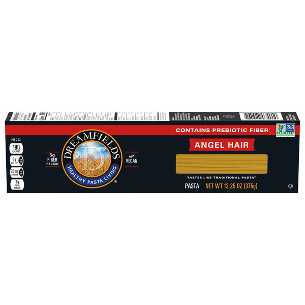 Dreamfields Vegan Angel Hair Pasta with Prebiotic Fiber