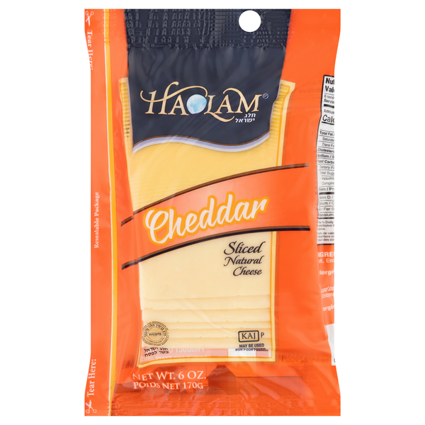 Haolam Kosher Natural Cheddar Cheeses Slices