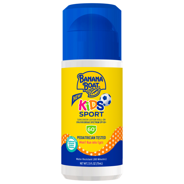 Banana Boat Kids Sport Roll-On Sunscreen Lotion SPF 60+