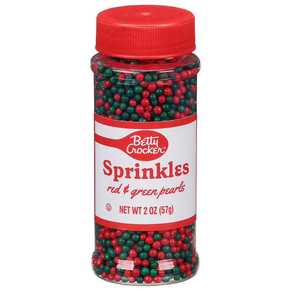 Betty Crocker Red & Green Pearls Sprinkles