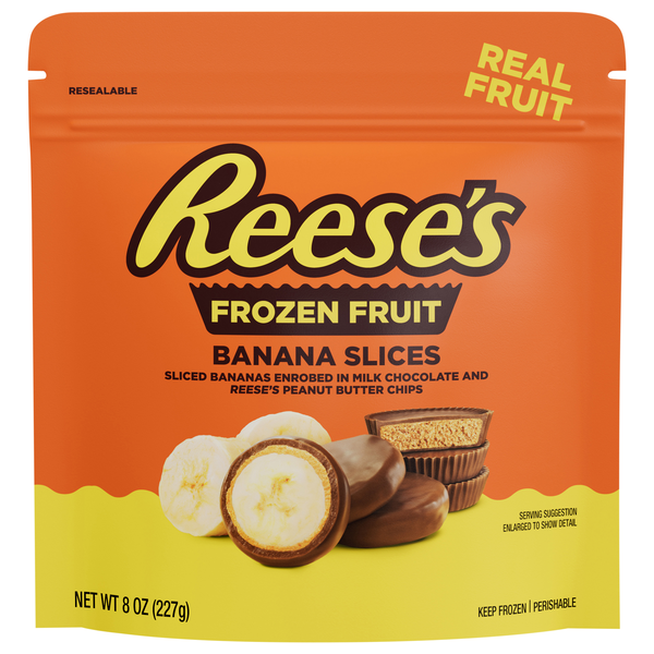 Reese's Banana Slices in Milk Chocolate & Peanut Butter Chips Frozen