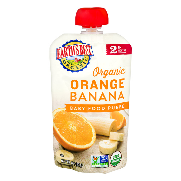 Save on Earth�s Best Stage 2 Orange Banana Baby Food Puree