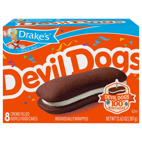 Drake's Devil Dogs Snack Cakes - 8 ct