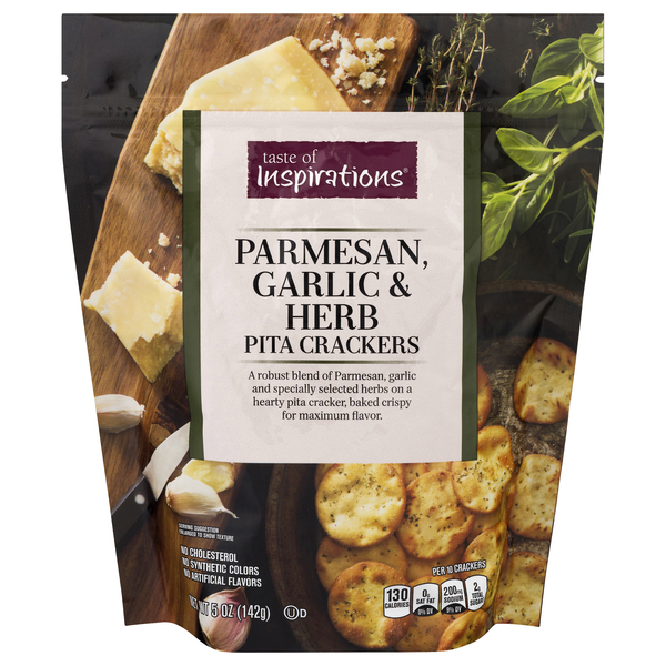 Taste of Inspirations Pita Crackers Parmesan Garlic & Herbs