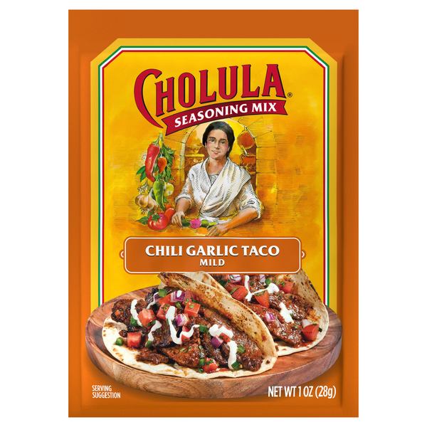 Cholula Medium Chili Garlic Taco Seasoning Mix Packet