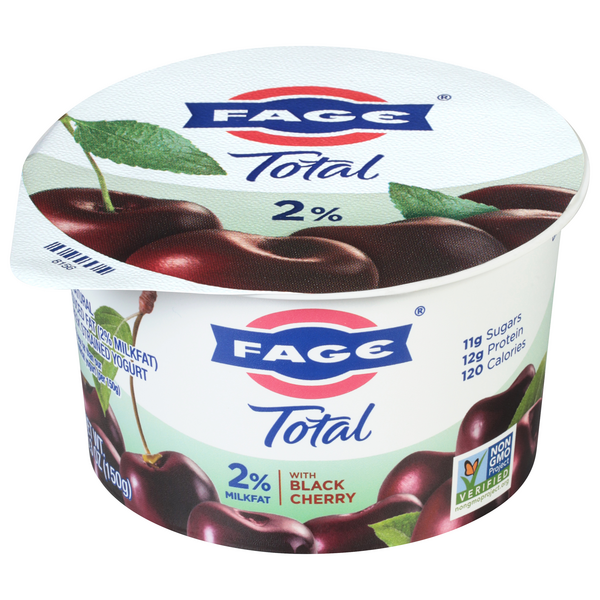 FAGE Total Reduced Fat 2% Milkfat Black Cherry Strained Greek Yogurt Cup