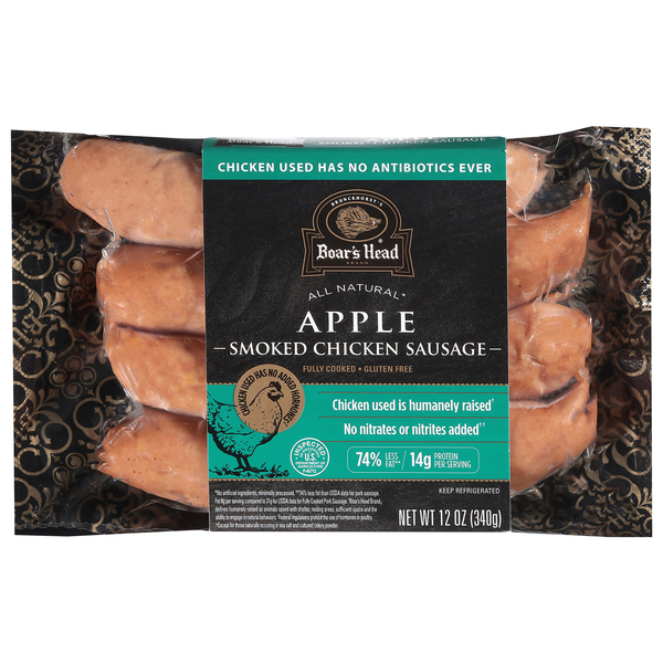 Boar's Head Natural Honeycrisp Apple Chicken Sausage - 4 ct