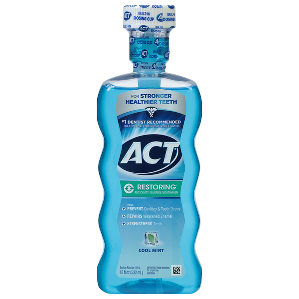 ACT Restoring Anticavity Fluoride Mouthwash Cool Mint