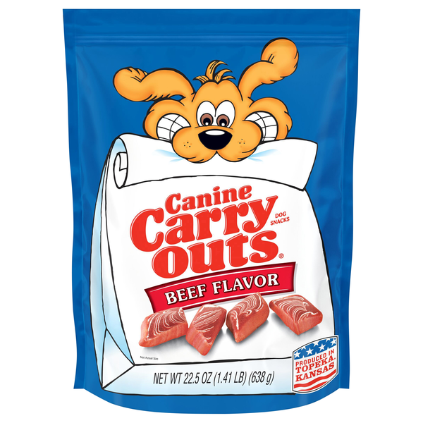 Canine Carry Outs Beef Flavor Dog Treat Snacks