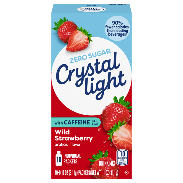 Crystal Light Wild Strawberry Drink Mix Packets - 10 ct
