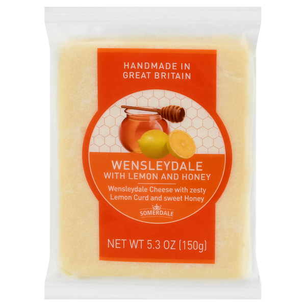 Somerdale Imported Wensleydale Cheese with Lemon & Honey Wedge