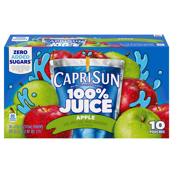 Capri Sun 100% Apple Juice Drink Pouches Paw Patrol - 10 pk