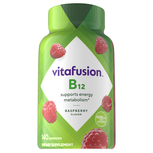 vitafusion Vitamin B12 1000 mcg Raspberry Gummies
