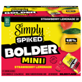 Simply Spiked Mini Bolder Strawberry Lemonade Beer - 12 pk