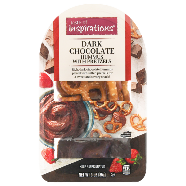 Taste of Inspirations Dark Chocolate Hummus with Pretzels