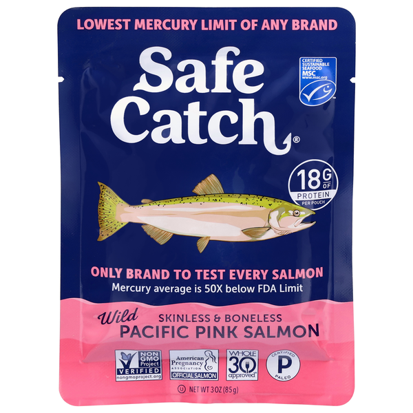 Safe Catch Boneless Skinless Wild Pacific Pink Salmon Pouch