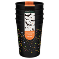 Smart Living Halloween Plastic Halloween Tumbler Cups Trick or Treat Black