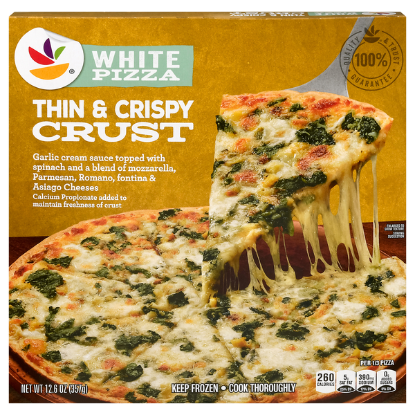 Our Brand Thin & Crispy Crust White Pizza Frozen