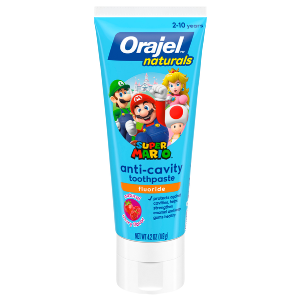 Orajel Kids Fluoride Anticavity Super Mario Berry Toothpaste