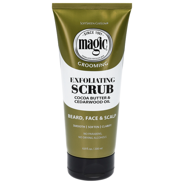 Magic Cocoa Butter & Cedarwood Oil Exfoliating Beard Face & Scalp Scrub