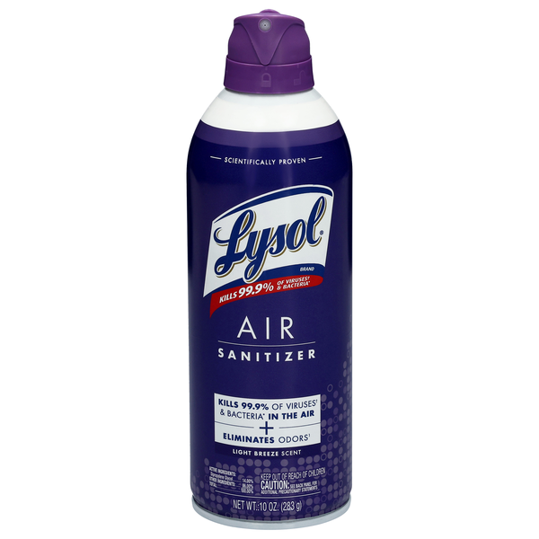 Lysol Light Breeze Scent Air Sanitizer Aerosol Spray