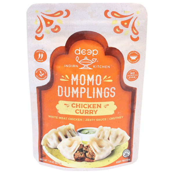 Deep Indian Kitchen Chicken Curry Momo Dumplings Frozen