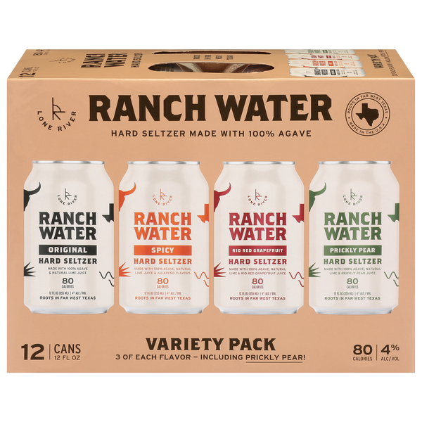 Ranch Water Hard Seltzer Variety Pack - 12 pk