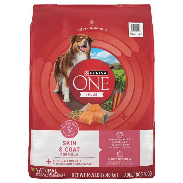 Purina ONE +Plus Skin & Coat Natural Salmon Adult Dry Dog Food
