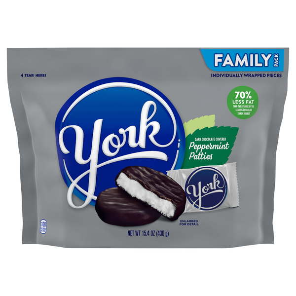York Dark Chocolate Peppermint Patties Candy Family Pack