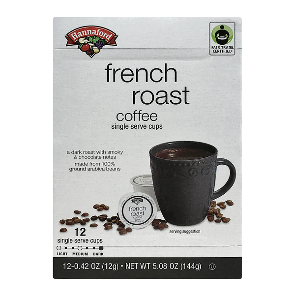 Hannaford French Roast Dark Roast Single Serve Coffee Cups