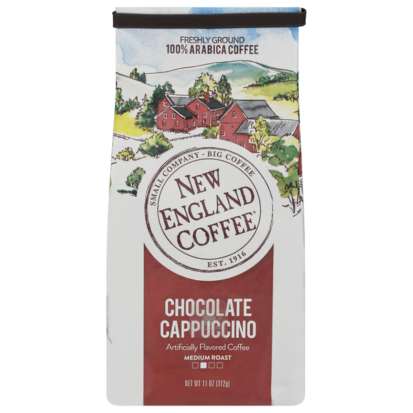 New England Coffee Chocolate Cappuccino Flavor Medium Roast Ground Coffee