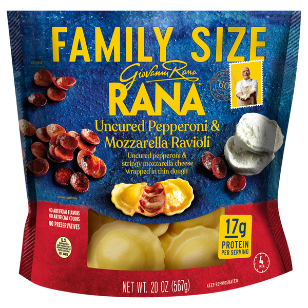 Giovanni Rana Pepperoni & Mozzarella Ravioli Family Size Refrigerated