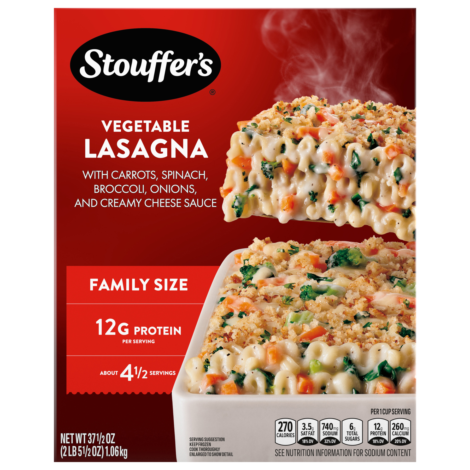 Stouffer's Stouffer's Veggie Lovers Lasagna Family Size Frozen Meal