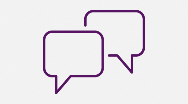 icon of text bubbles