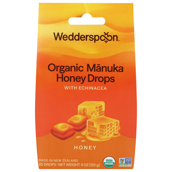 Wedderspoon Organic Manuka Honey Drops with Echinacea