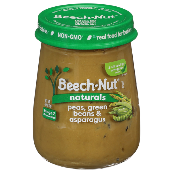 Beech-Nut Naturals Stage 2 Baby Food Peas Green Beans & Asparagus