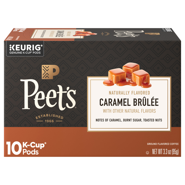 Peet's Caramel Brulee Flavored Light Roasted K-Cup Coffee Pods
