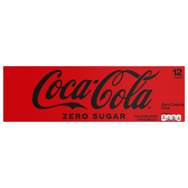 Coca-Cola Zero Sugar Cola Soda - 12 pk