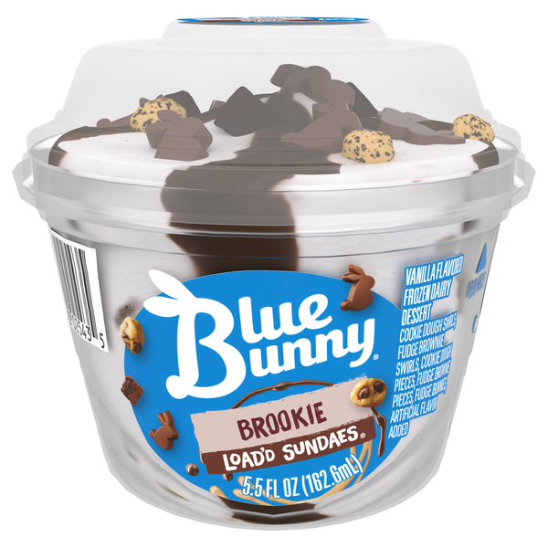 Blue Bunny Load'd Sundaes Brookie Frozen Dairy Dessert