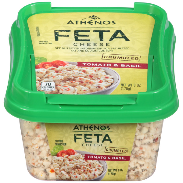 Save on Athenos Feta Cheese Tomato & Basil Crumbled Order Online