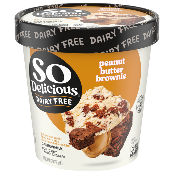 So Delicious Dairy Free Peanut Butter Brownie Cashewmilk Frozen Dessert